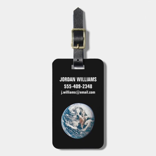 アポロ10号の宇宙船から取り出された地球。 ラゲッジタグ (正面縦)