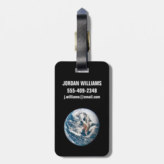 アポロ10号の宇宙船から取り出された地球。 ラゲッジタグ (裏面縦)