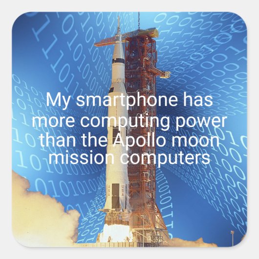 アポロ11コンピューティング能力 スクエアシール (正面)