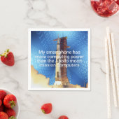 アポロ11コンピューティング能力 スタンダードカクテルナプキン (インサイチュ)