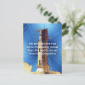 アポロ11コンピューティング能力 ポストカード (スタンド正面)