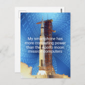 アポロ11コンピューティング能力 ポストカード (正面/裏面)