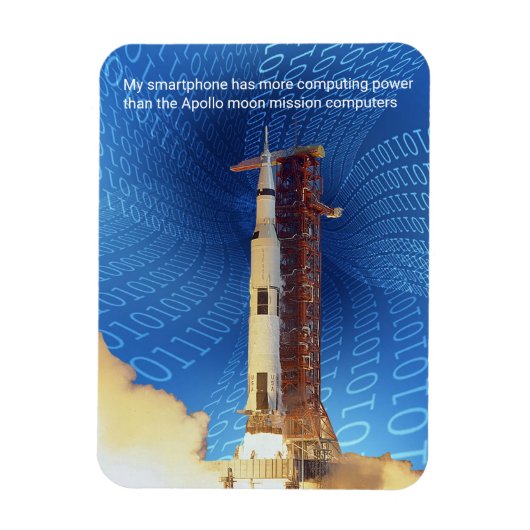 アポロ11コンピューティング能力 マグネット (縦)