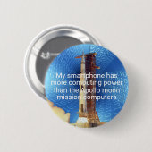 アポロ11コンピューティング能力 缶バッジ (正面&裏面)