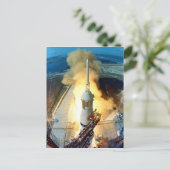 アポロ11サターンV宇宙車のリフトオフ ポストカード (スタンド正面)