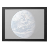 アポロ11号の乗組員によって撮影された惑星の地球。 ノートパッド (正面)