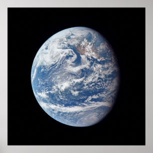 アポロ11号の乗組員によって撮影された惑星の地球。 ポスター