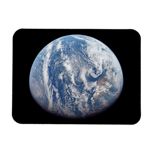 アポロ11号の乗組員によって撮影された惑星の地球。 マグネット (横)