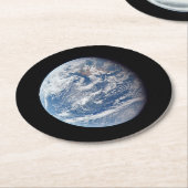 アポロ11号の乗組員によって撮影された惑星の地球。 ラウンドペーパーコースター (アングル)