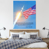 アポロ11号アメリカ国旗の発射 キャンバスプリント (インサイチュ (寝室))