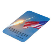 アポロ11号アメリカ国旗の発射 マグネット (左側)