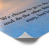 アポロ11号アメリカ国旗JFK引用文 ポスター (角)