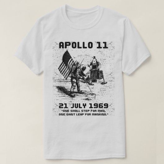アポロ11号宇宙飛行士 Tシャツ (デザイン正面)