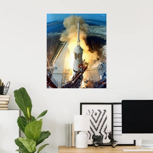 アポロ11号発射 ポスター (ホームオフィス)