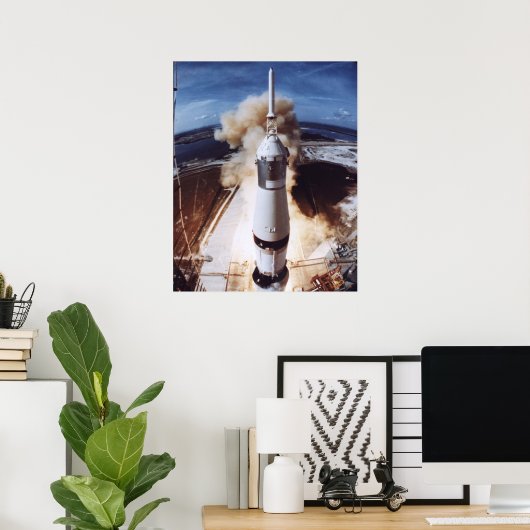 アポロ11号発射 ポスター (ホームオフィス)