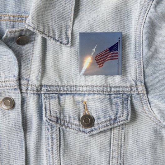 アポロ11号発射 缶バッジ (インサイチュ)