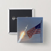 アポロ11号発射 缶バッジ (正面&裏面)