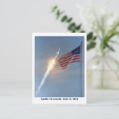 アポロ11号、1969年7月16日の打ち上げ ポストカード (スタンド正面)