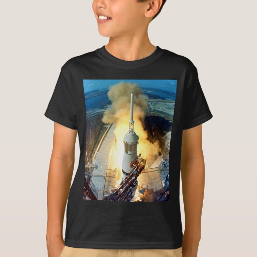 アポロ11土星V宇宙船の離昇 Tシャツ (正面)