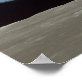 アポロ11月の上に昇る地球の眺め ポスター (角)