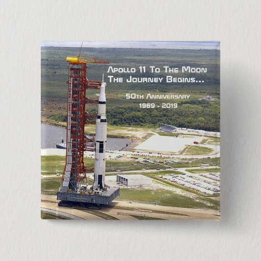 アポロ11月の命日への使命 缶バッジ (正面)
