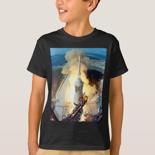 アポロ11月面着陸の進水のケネディ宇宙センター Tシャツ (正面)