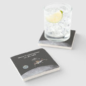 アポロ11月面着陸 ストーンコースター (横)