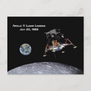 アポロ11月面着陸 ポストカード