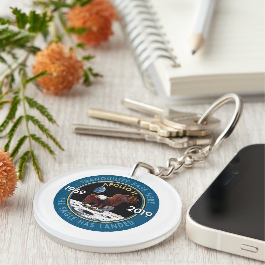 アポロ11第50記念日の代表団パッチの記章 キーホルダー (正面右)