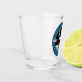 アポロ11第50記念日の代表団パッチの記章 ショットグラス (左)