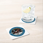 アポロ11第50記念日の代表団パッチの記章 スクエアペーパーコースター (インサイチュ)