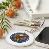 アポロ11第50記念日のStarfieldの月のワシ- キーホルダー (正面右)