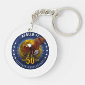 アポロ11第50記念日のStarfieldの月のワシ- キーホルダー (裏面)