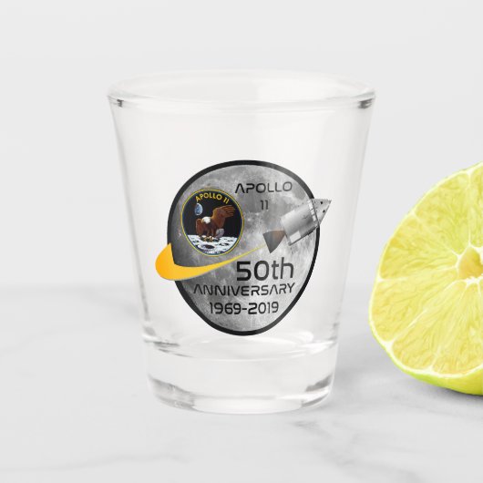 アポロ11第50記念日1969年- 2019年 ショットグラス (正面)