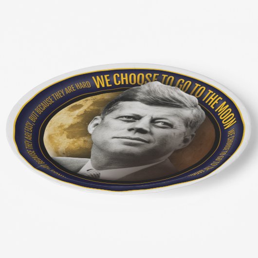 アポロ11第50記念日JFK私達はスピーチを選びます ペーパープレート (アングル)
