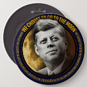 アポロ11第50記念日JFK私達はスピーチを選びます 缶バッジ (正面&裏面)