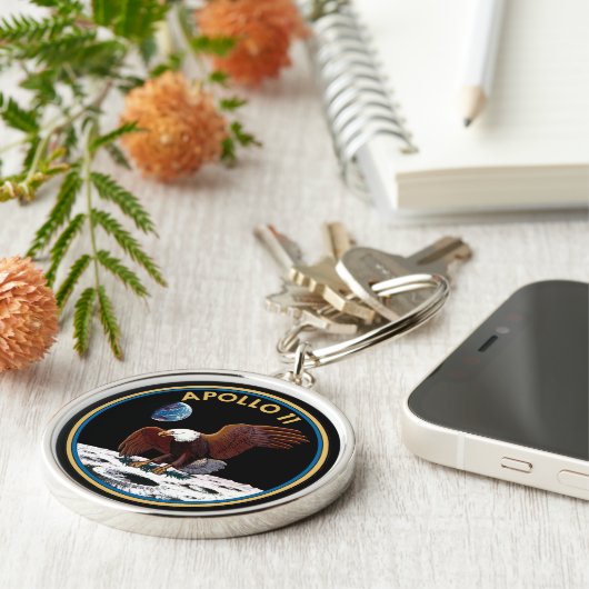 アポロ11記章 キーホルダー (側面)