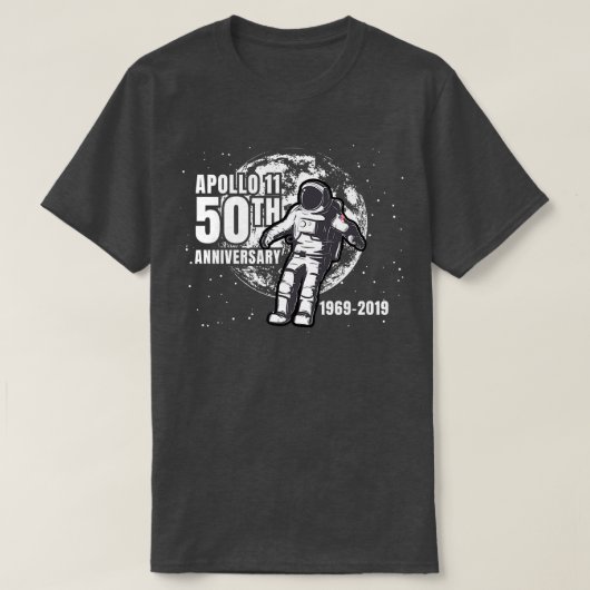 アポロ11 50周年月着陸宇宙飛行士 Tシャツ (デザイン正面)