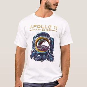 アポロ11 NASA宇宙宇宙飛行士デザイン Tシャツ
