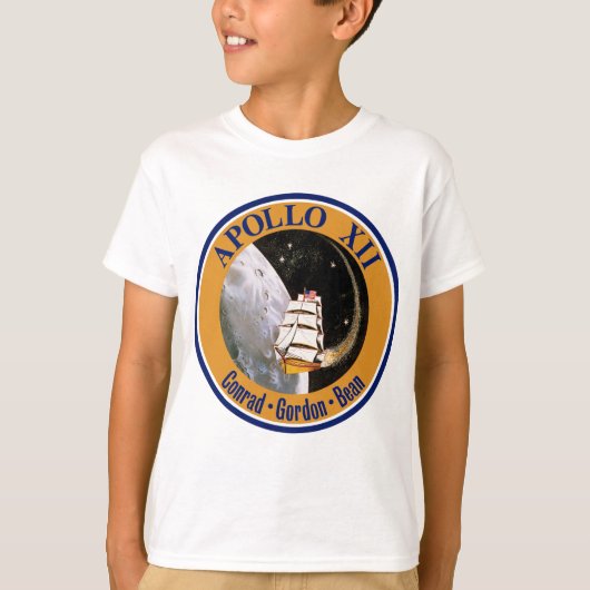 アポロ12号ミッションパッチロゴ Tシャツ (正面)