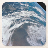 アポロ12探査機から地球。 スクエアペーパーコースター (正面)