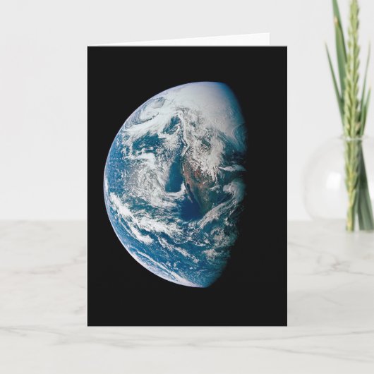 アポロ13号の探査機から取り出された地球。 カード (正面)