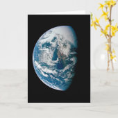 アポロ13号の探査機から取り出された地球。 カード (黄色い花)