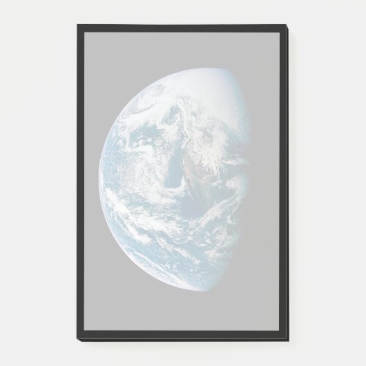 アポロ13号の探査機から取り出された地球。 ポストイット (正面)