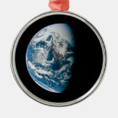 アポロ13号の探査機から取り出された地球。 メタルオーナメント (正面)