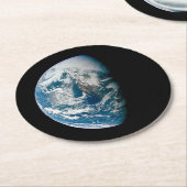 アポロ13号の探査機から取り出された地球。 ラウンドペーパーコースター (アングル)