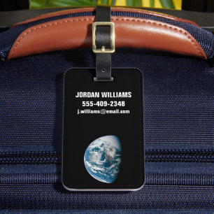 アポロ13号の探査機から取り出された地球。 ラゲッジタグ