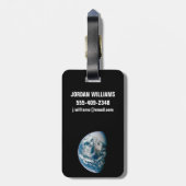 アポロ13号の探査機から取り出された地球。 ラゲッジタグ (裏面縦)