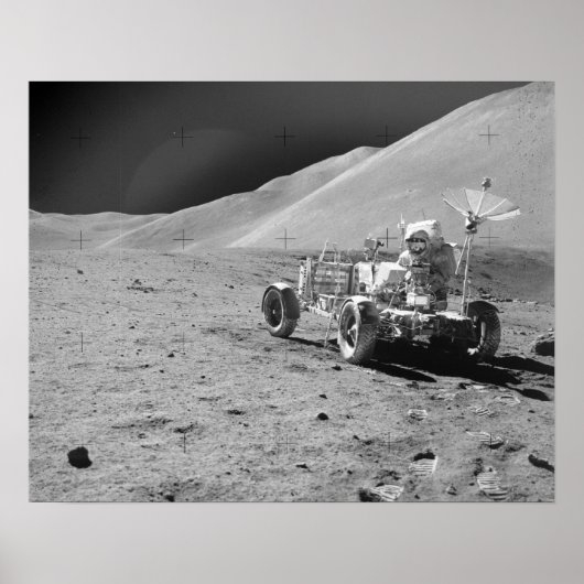 アポロ15宇宙飛行士&月探査車 ポスター (正面)