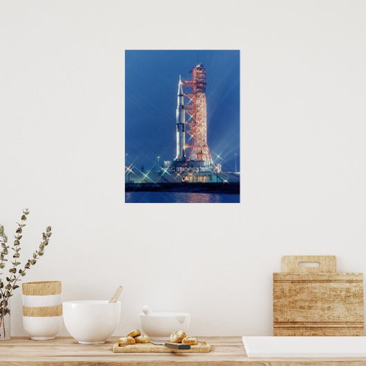 アポロ16号の発射台 ポスター (キッチン)